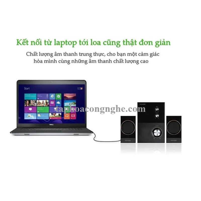 Ugreen 10549 3M màu Xám Cáp âm thanh 2 đầu Bông sen sang 3.5mm AV102 30010549